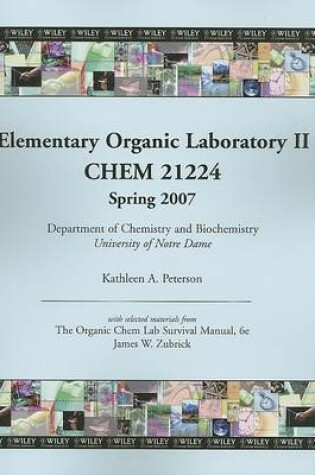 Cover of Organic Lab II Manual for University of Notre Dame