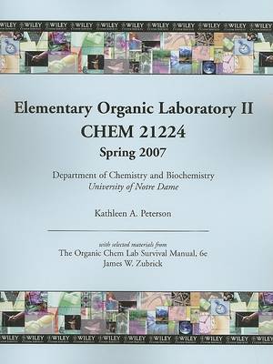 Book cover for Organic Lab II Manual for University of Notre Dame