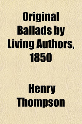 Book cover for Original Ballads by Living Authors, 1850