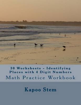 Book cover for 30 Worksheets - Identifying Places with 4 Digit Numbers