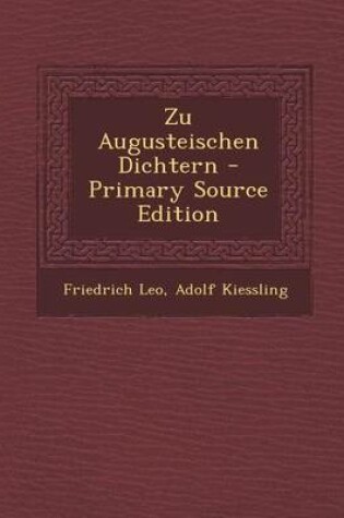 Cover of Zu Augusteischen Dichtern