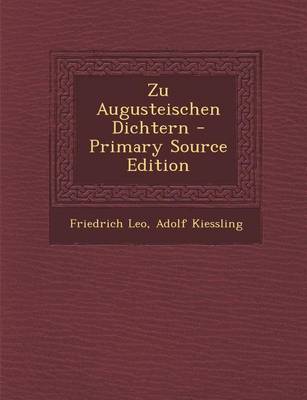 Book cover for Zu Augusteischen Dichtern