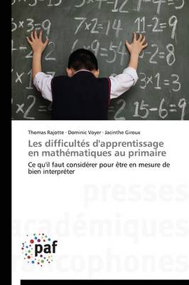 Book cover for Les Difficultes d'Apprentissage En Mathematiques Au Primaire