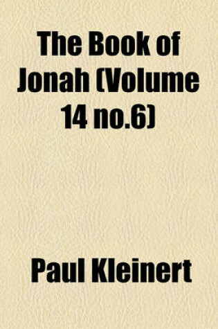 Cover of The Book of Jonah (Volume 14 No.6)