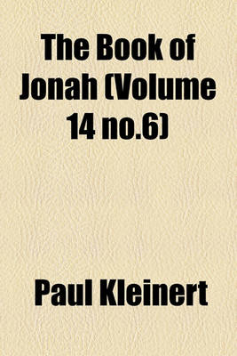 Book cover for The Book of Jonah (Volume 14 No.6)