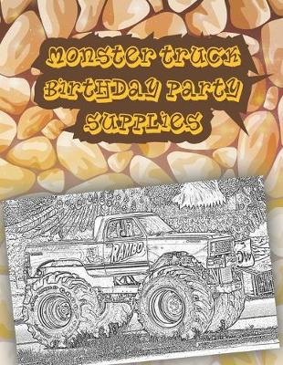 Book cover for monster truck birthday party supplies
