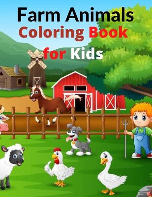 Book cover for Farm Animals Coloring Book for Kids