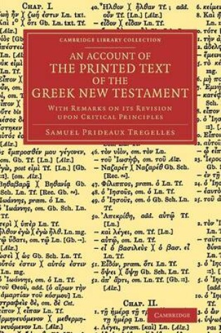 Cover of An Account of the Printed Text of the Greek New Testament