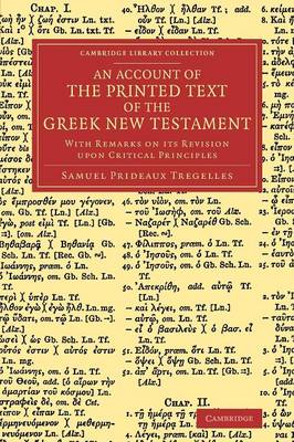 Cover of An Account of the Printed Text of the Greek New Testament