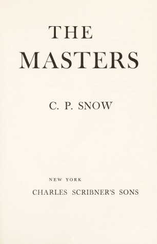 Book cover for Masters