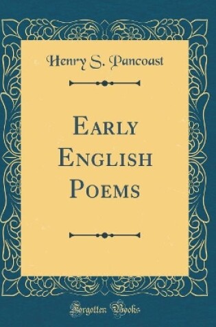 Cover of Early English Poems (Classic Reprint)