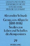 Book cover for Georg Von Albrecht (1891 - 1976). Studien Zum Leben Und Schaffen Des Komponisten