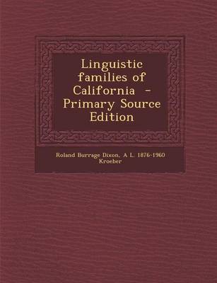 Book cover for Linguistic Families of California - Primary Source Edition