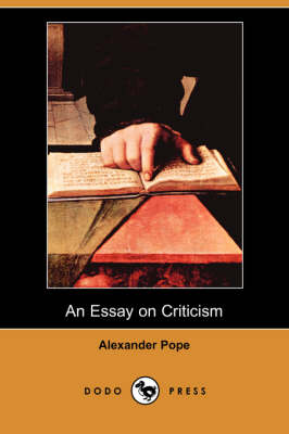 Book cover for An Essay on Criticism (Dodo Press)