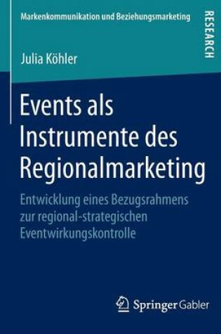 Cover of Events als Instrumente des Regionalmarketing