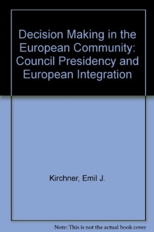 Cover of Decision Making in the European Community