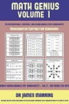 Book cover for Kindergarten Subtraction Workbook (Math Genius Vol 1)