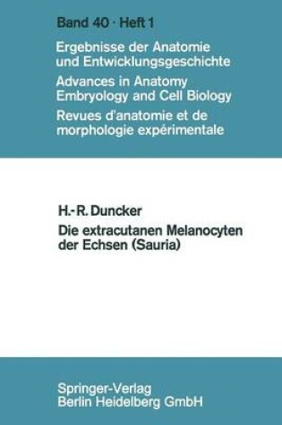 Cover of Die extracutanen Melanocyten der Echsen (Sauria)