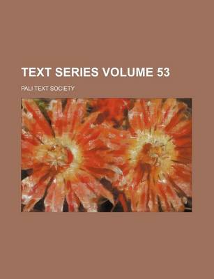 Book cover for Text Series Volume 53