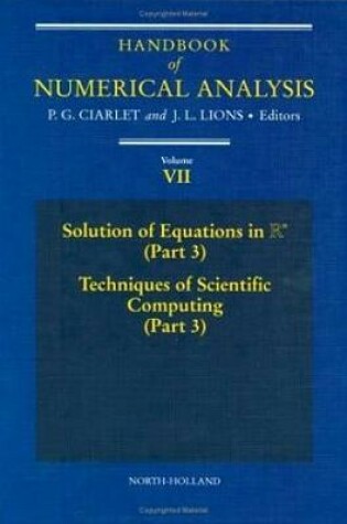 Cover of Handbook of Numerical Analysis