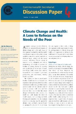Cover of Climate Change and Health