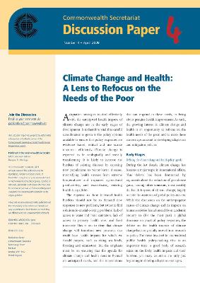 Book cover for Climate Change and Health