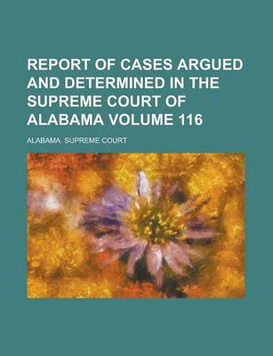 Book cover for Report of Cases Argued and Determined in the Supreme Court of Alabama (68)