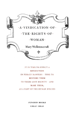 Book cover for A Vindication of the Rights of Woman