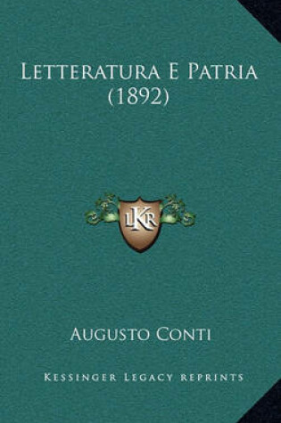Cover of Letteratura E Patria (1892)