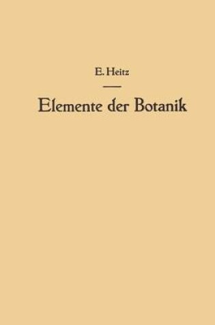 Cover of Elemente Der Botanik