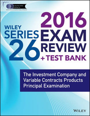 Cover of Wiley Series 26 Exam Review 2016 + Test Bank