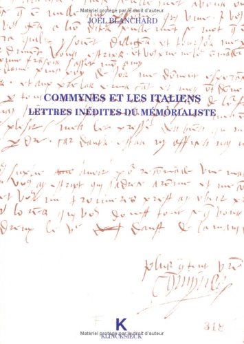 Cover of Commynes Et Les Italiens