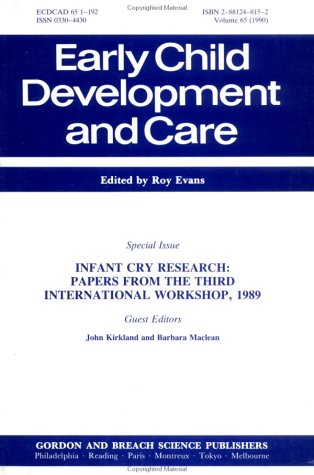 Book cover for Infant Cry Research:Papers Ari