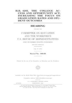 Book cover for H.R. 4283, the College Access and Opportunity Act