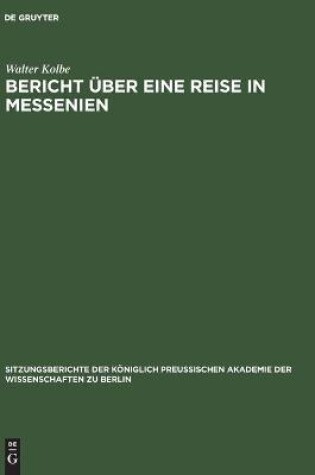 Cover of Bericht uber eine Reise in Messenien