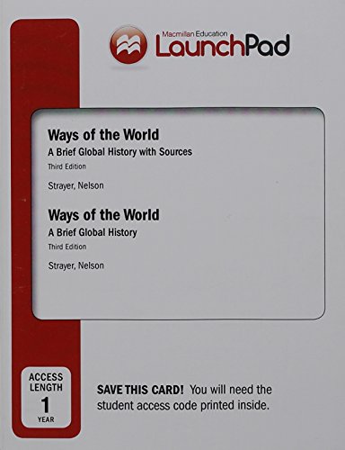 Book cover for Launchpad for Ways of the World (2-Term Access)