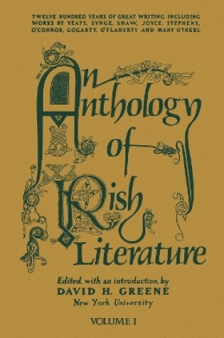 Cover of Anthology of Irish Literature (Vol. 1),
