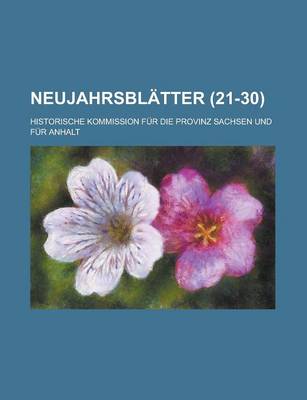 Book cover for Neujahrsblatter (21-30 )