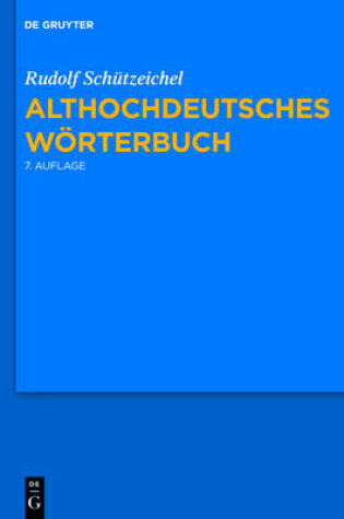 Cover of Althochdeutsches Woerterbuch