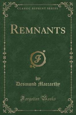 Book cover for Remnants (Classic Reprint)