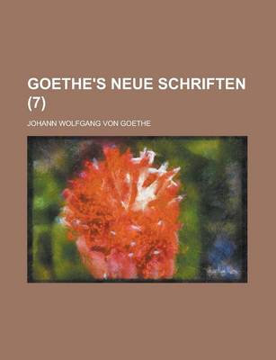 Book cover for Goethe's Neue Schriften (7 )