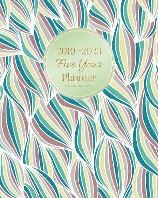 Book cover for 2019-2023 Five Year Planner-Green and Brown Lines