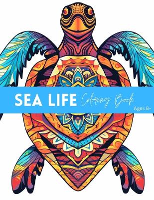 Book cover for Sea Life Coloring Book