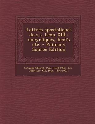 Book cover for Lettres Apostoliques de S.S. Leon XIII