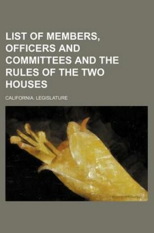 Cover of List of Members, Officers and Committees and the Rules of the Two Houses