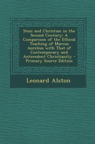 Cover of Stoic and Christian in the Second Century