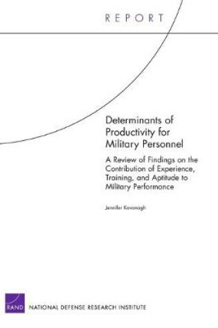 Cover of Determinants of Productivity for Military Personnel
