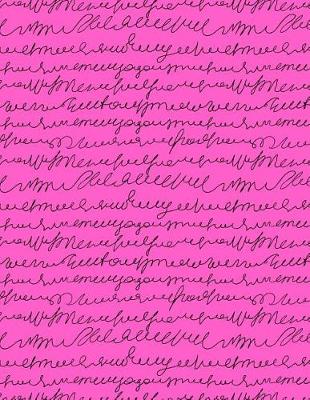 Book cover for My Big Fat Bullet Journal Scribbly Handwriting Black on Pink