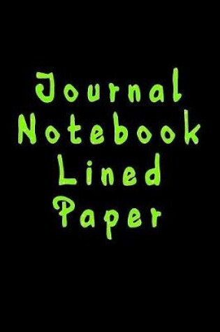 Cover of Journal Notebook Lined Paper