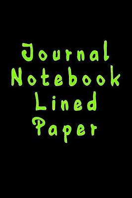 Book cover for Journal Notebook Lined Paper